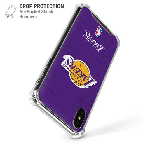 NBA Los Angeles Lakers Purple Primary Logo iPhone XS Max Clear Case